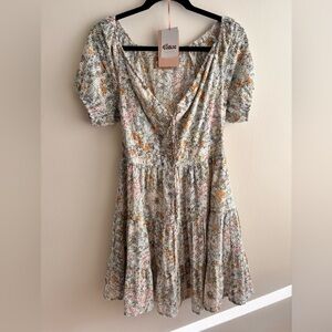 Mini floral eyelet dress